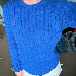 Ralph Lauren Blue Cable Knit Sweater